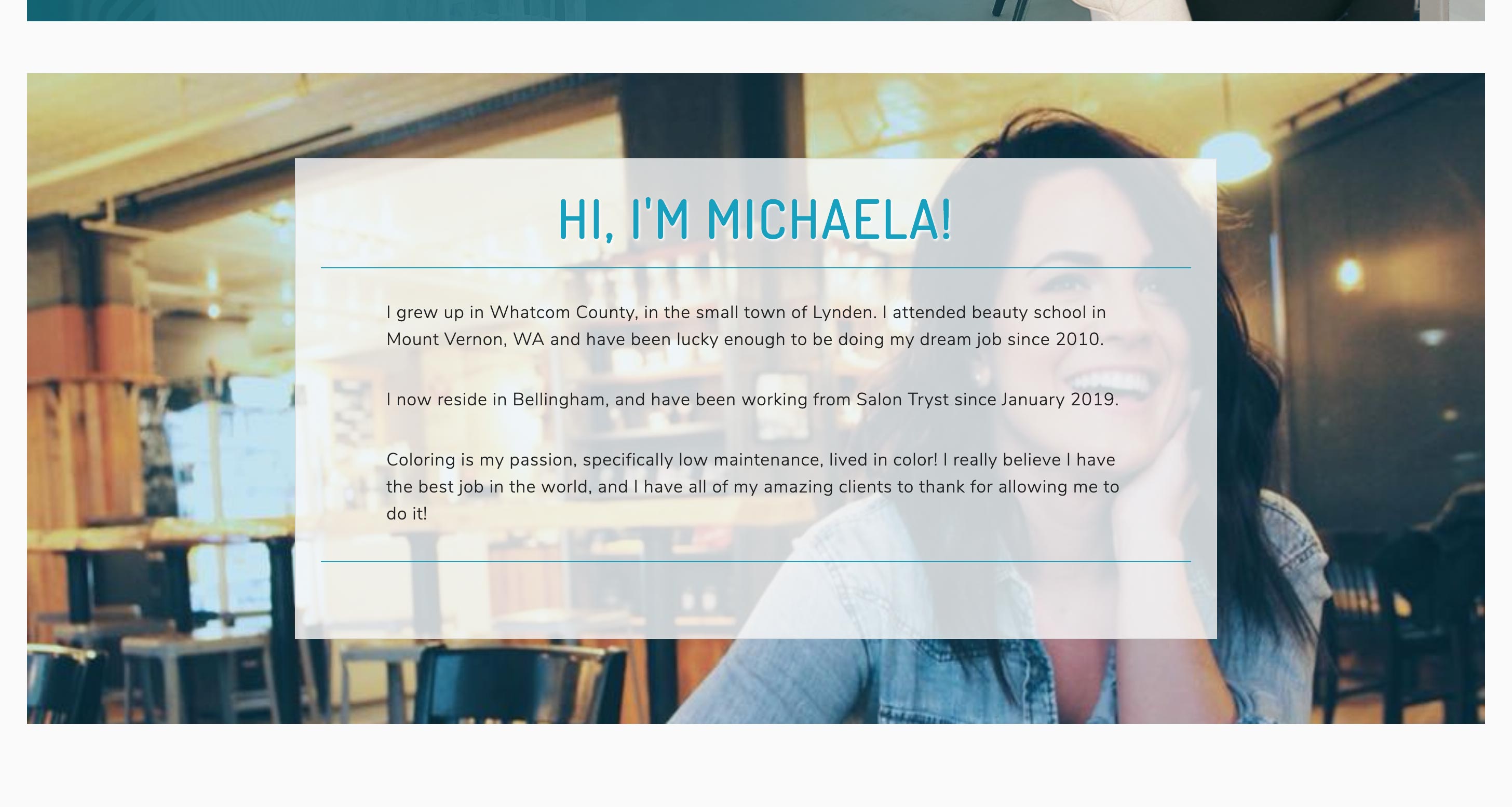 Michaela's desktop website